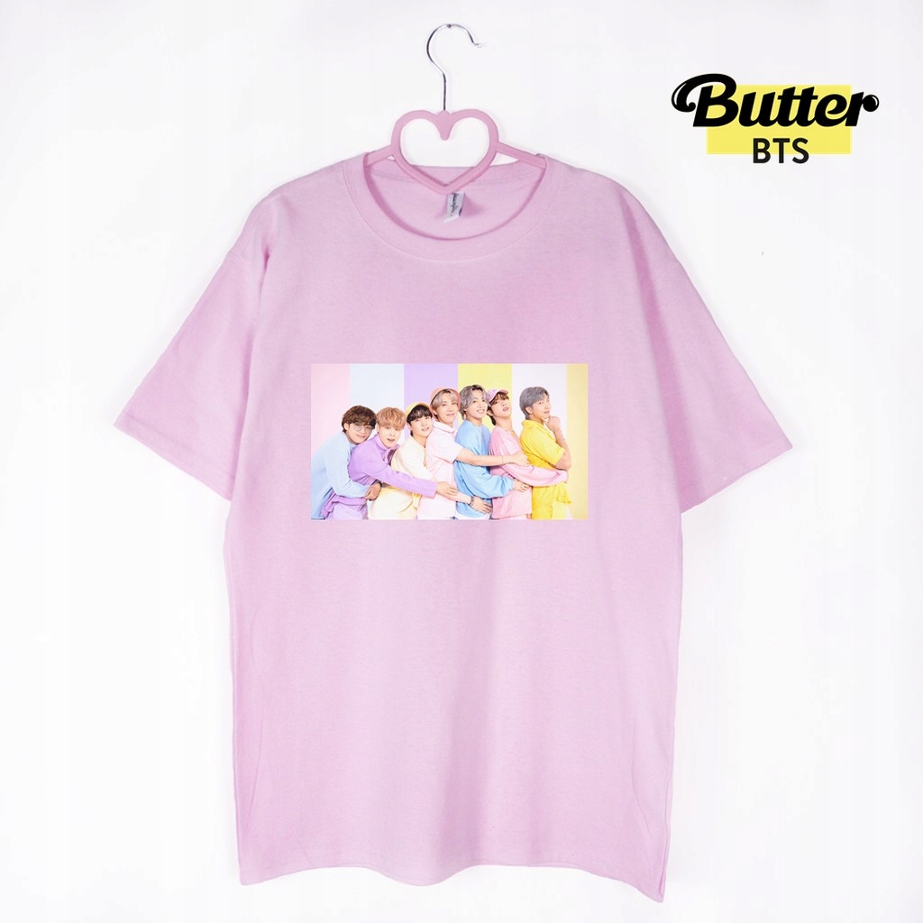 

T-shirt Bts k-pop różowa koszulka 134 140