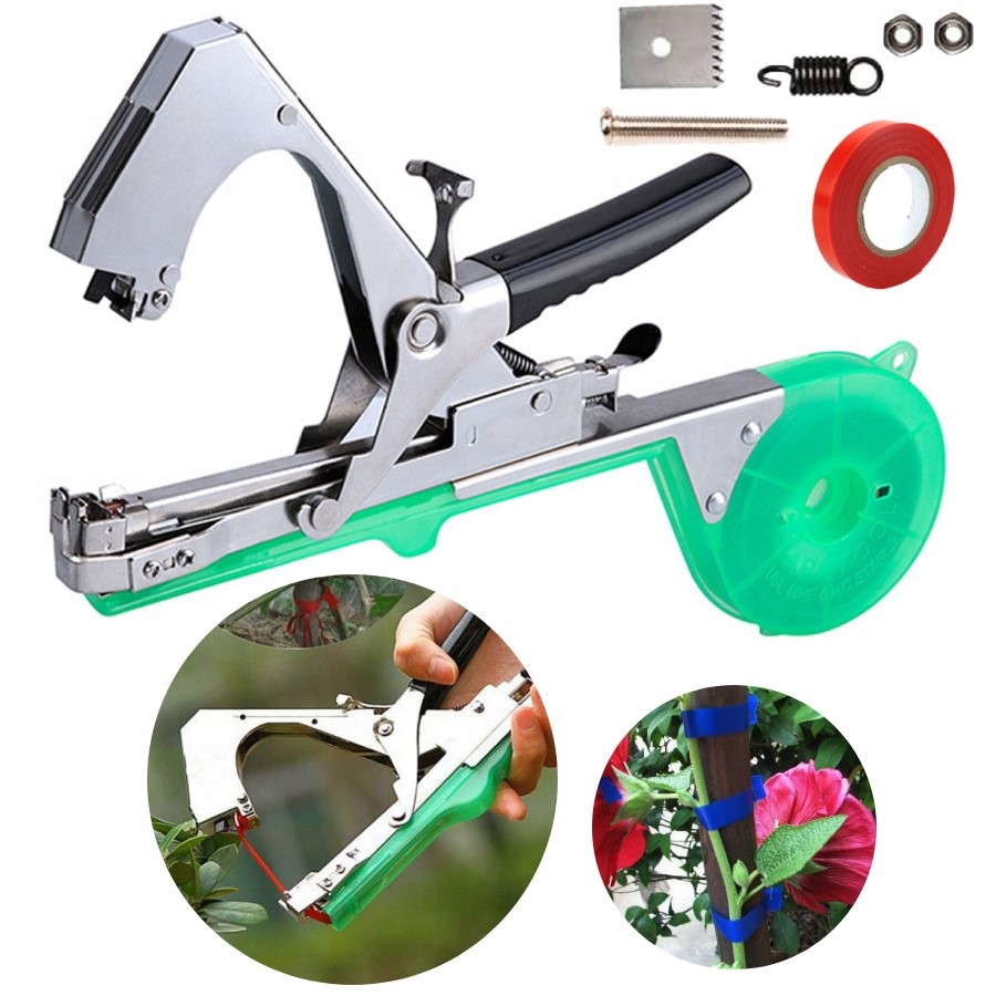 TAPENER ZSZYWACZ OGRODOWY SZKÓŁKARSKI DO ROŚLIN OGRÓD DZIAŁKA TAŚMA HTB Zasilanie ręczne
