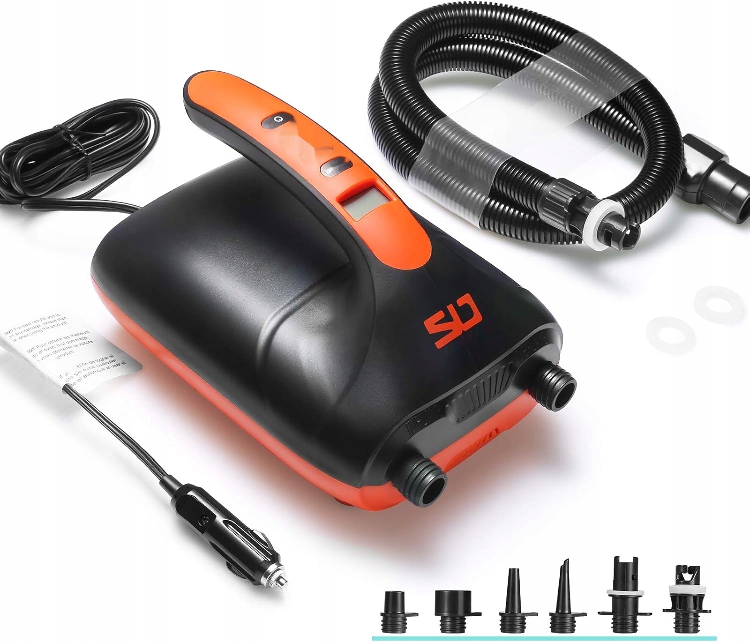 Campingowa samochodowa elektryczna pompa Sup 20 Psi Swonder 6 końcówek