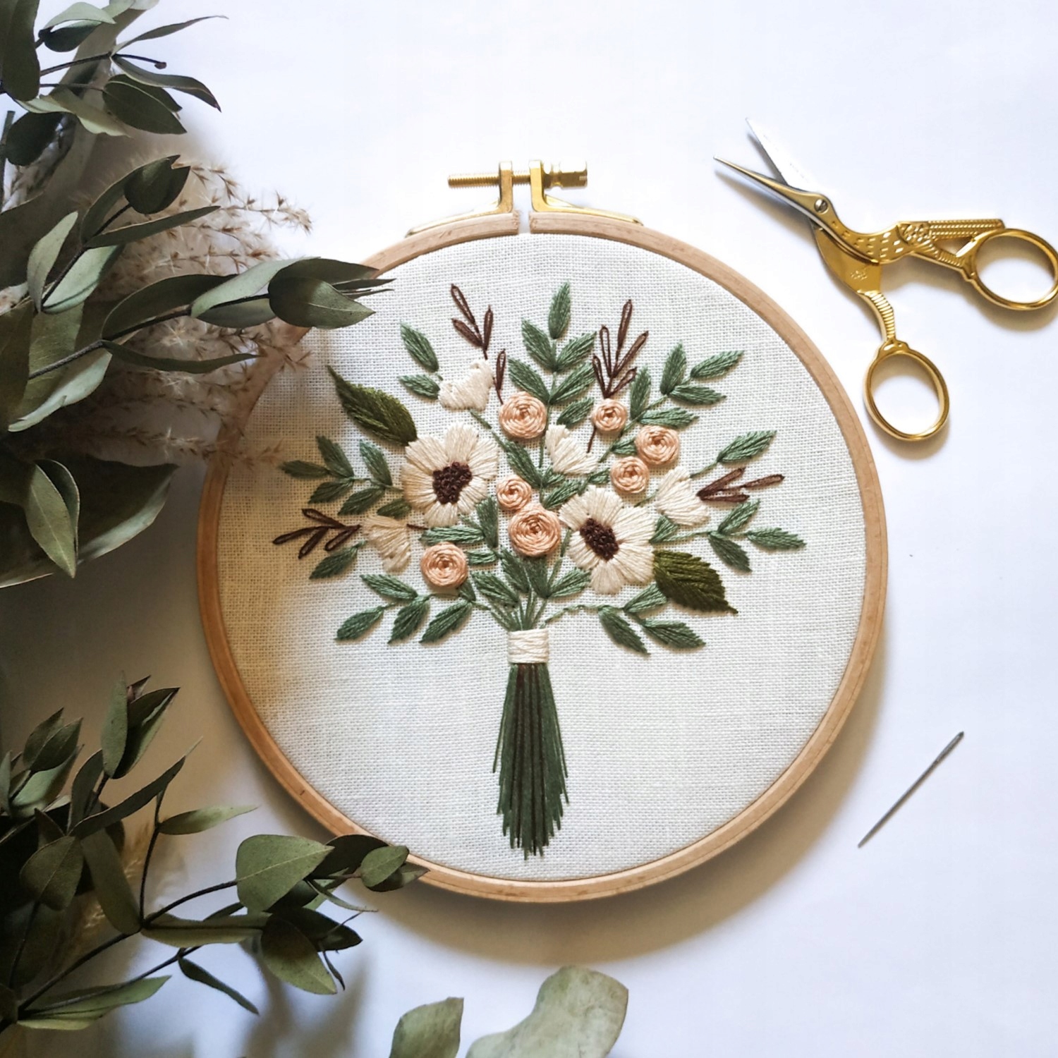 Vyšívací sada Anchor mulina kanva tamborek jehla