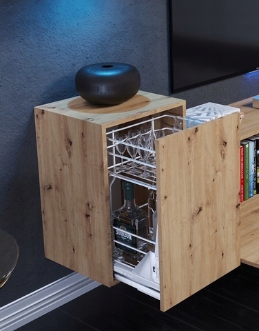 Zestaw meble szafka RTV do pokoju dziennego meblościanka regał salonu SIG1 Wykończenie matowe