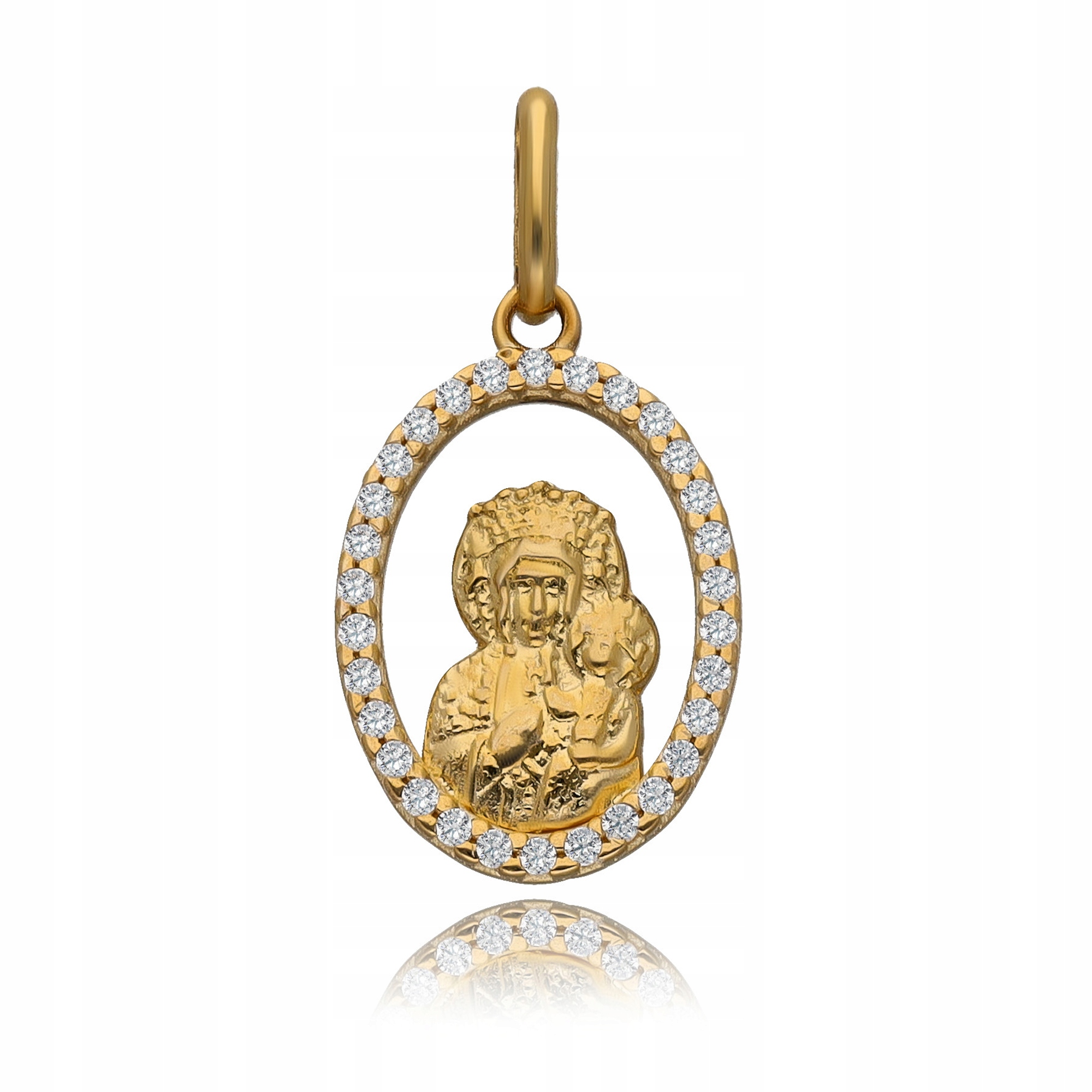 Přívěsek Panna Maria Čenstochovská Se Zirkony Svaté Přijímání