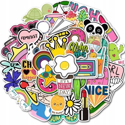 

naklejki wlepki stickerbomb wodoodporne mix 50szt