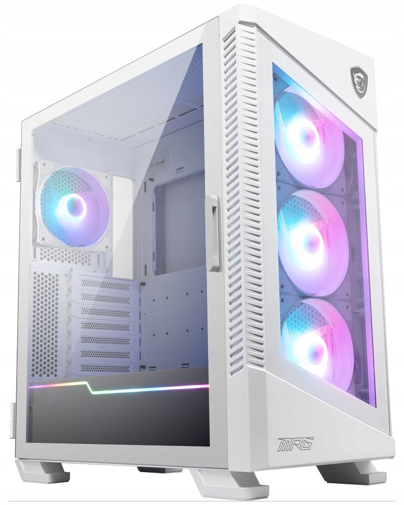 Msi skříň Mpg Velox 100R White/ bez zdroje/ levé temperované sklo/ 4x Argb