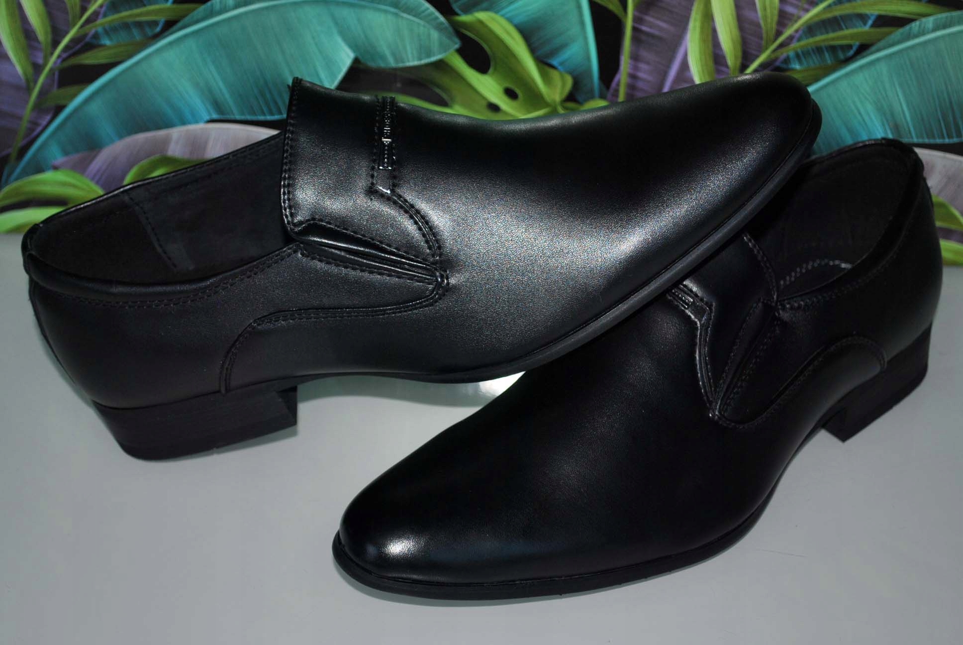 PÓŁBUTY WIZYTOWE MĘSKIE ORGINAL ELEGANT BUTY KOWBOJKA STYL CASUAL PANTOFLE Materiał zewnętrzny inny