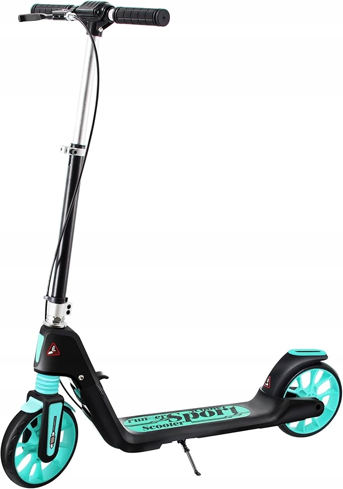 Hulajnoga dla dzieci i dorosłych regulowana duże koła do 100 kg Czarna