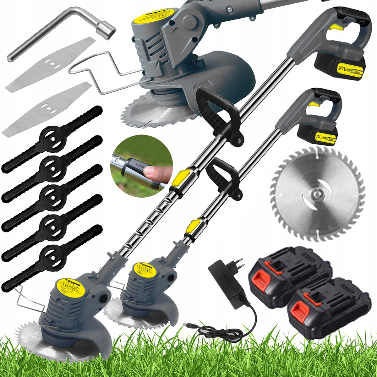 

Podkaszarka Akumulatorowa Kosa Do Trawy 2x Aku 24V