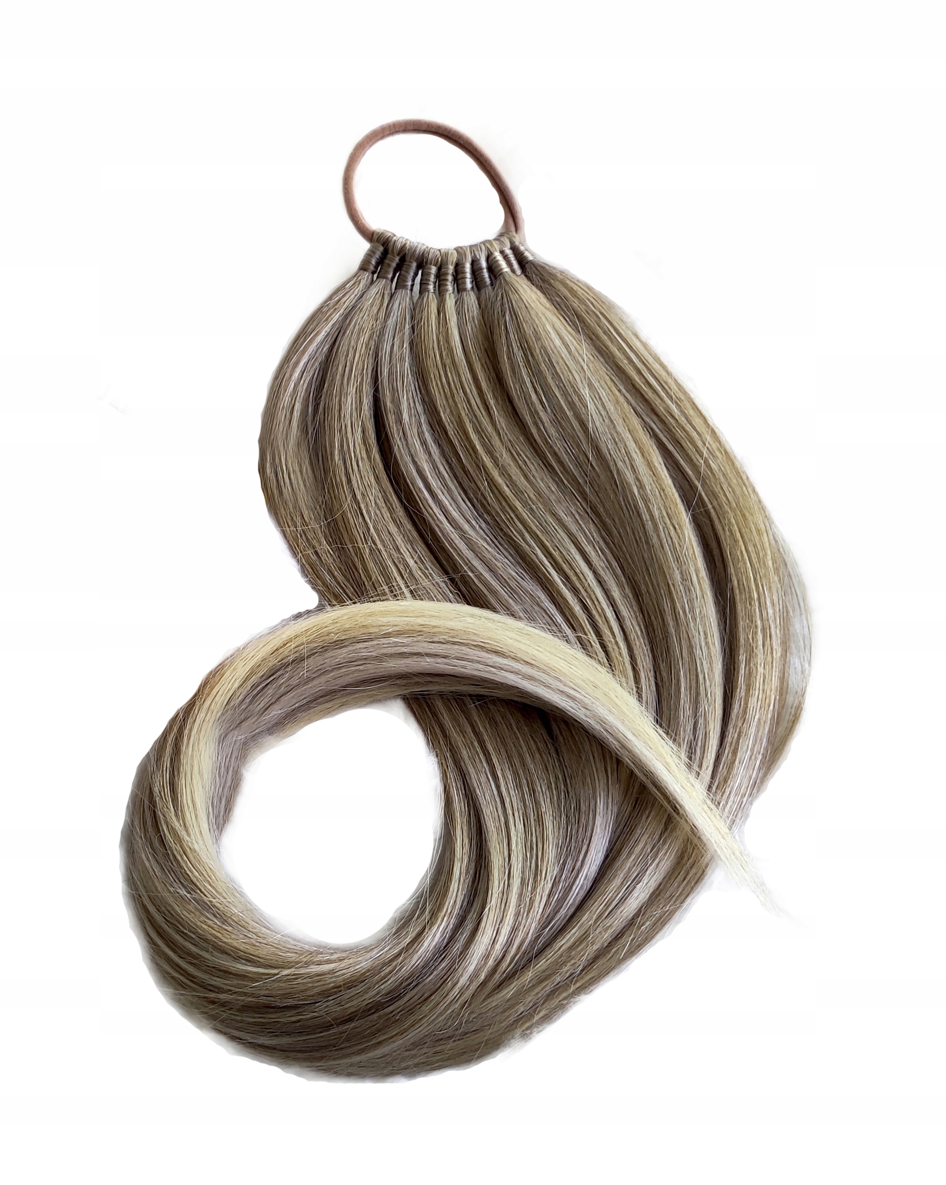 Kucyk Doczepiany Na Gumce, Treska, blond mix, Błyskotliwa Blondynka, 80cm