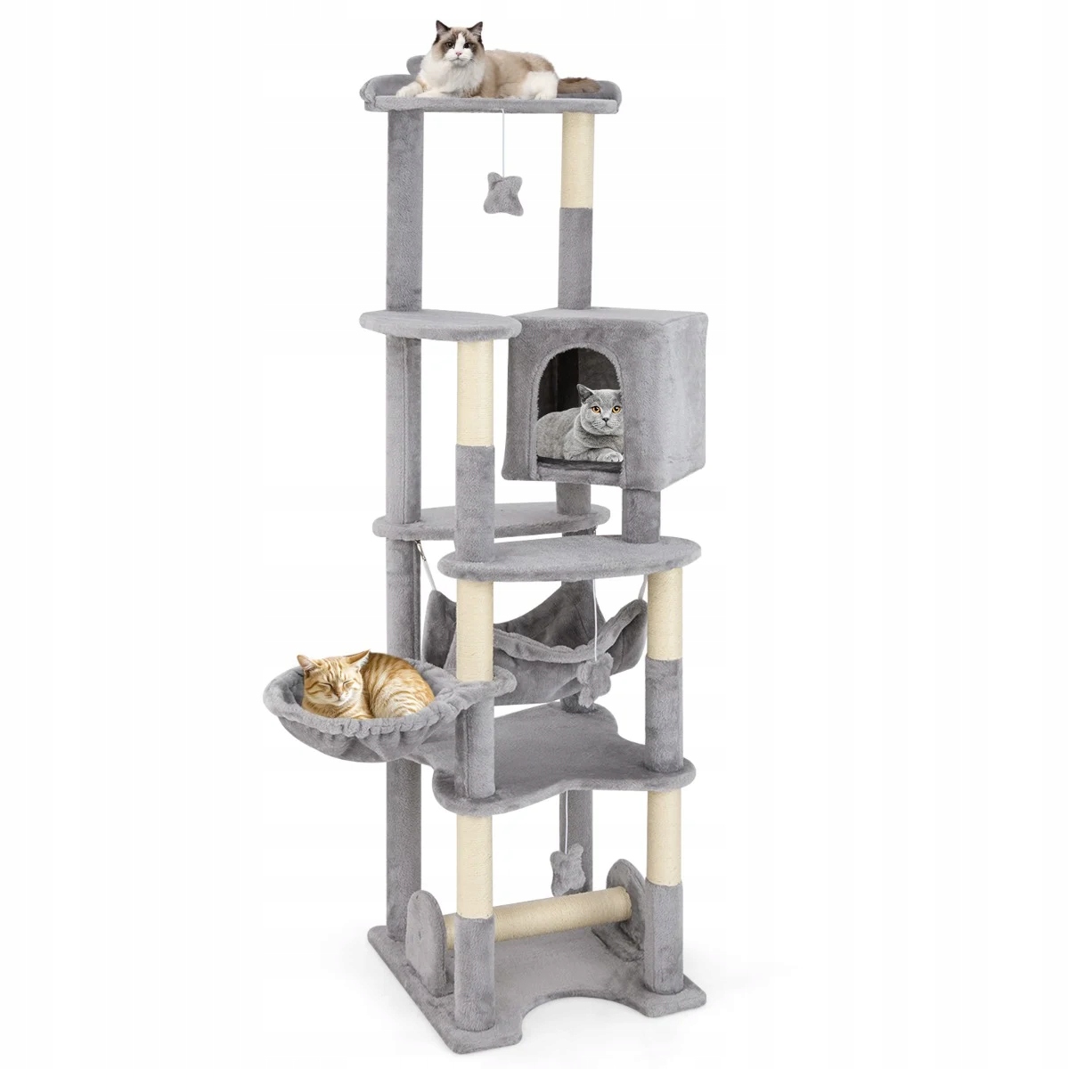 Levně Škrabadlo pro kočky velké Pelíšek pro kočky Domeček 176 cm