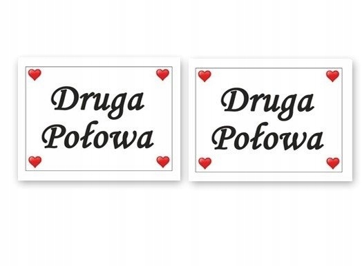 

Naklejki Druga Połowa pod buty dla męża żony ślub