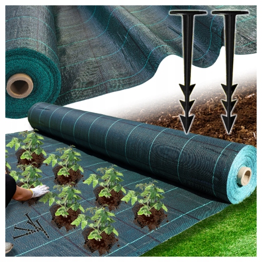 Agrotkanina 15x2,1mb 100g Zielona Agrowłóknina Mata Antychwastowa Uv Kołki