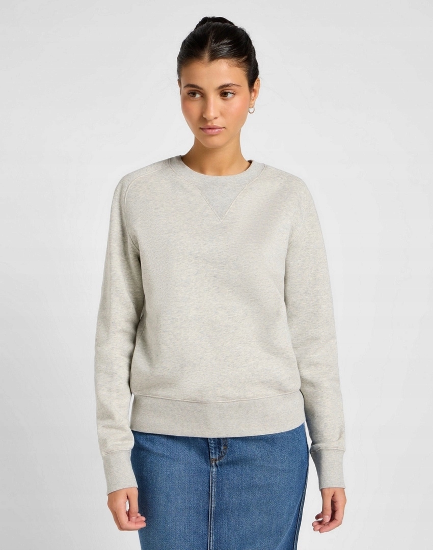 Dámská mikina Lee Raglan Crew Sws Grey Heather 112355188 Xs