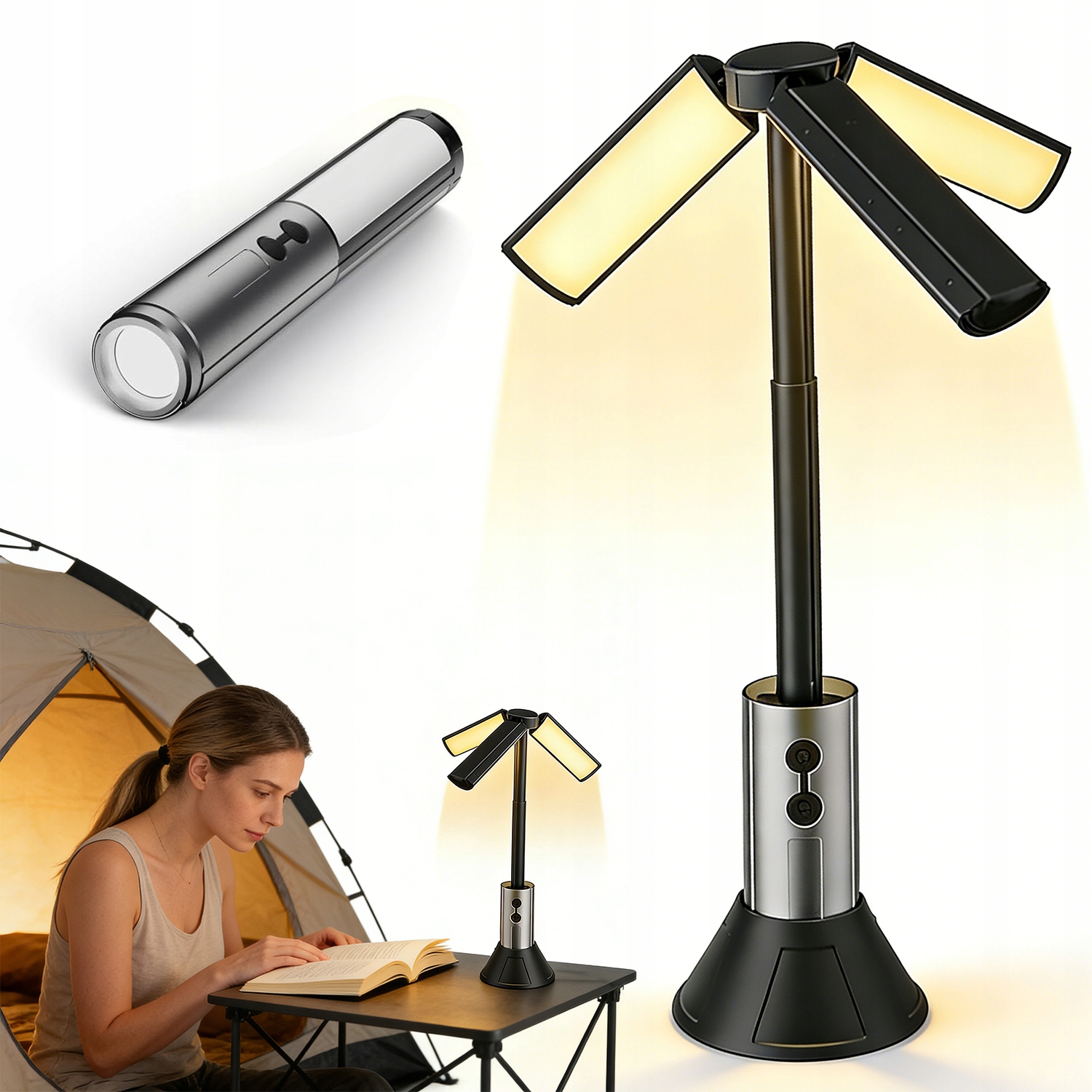 Lampa Turystyczna Led Camping Latarka Namiotowa Sos Tryb Awaryjny