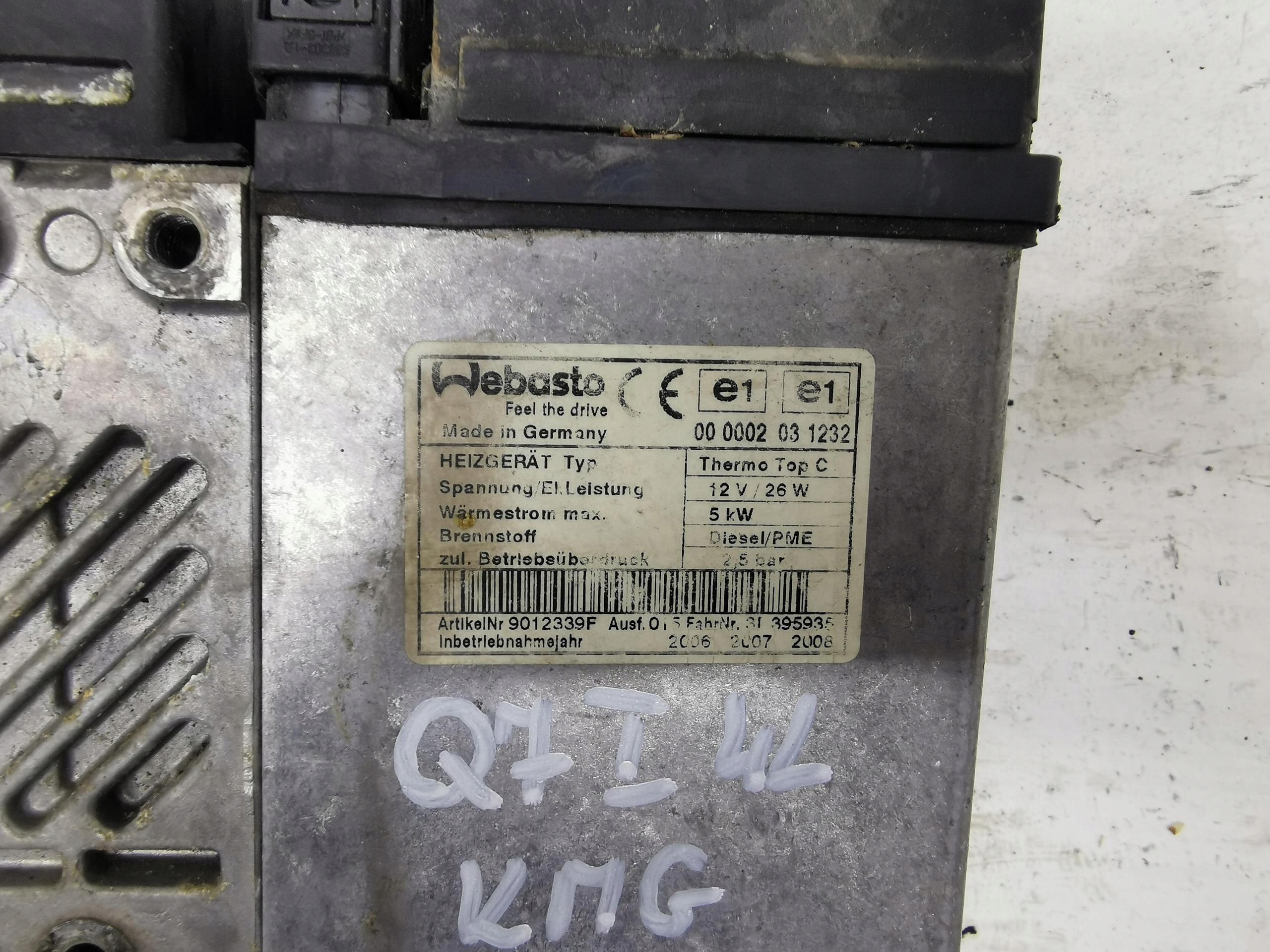 WEBASTO riscaldamento AUDI Q7 e 4L 4L0815071C 05-15