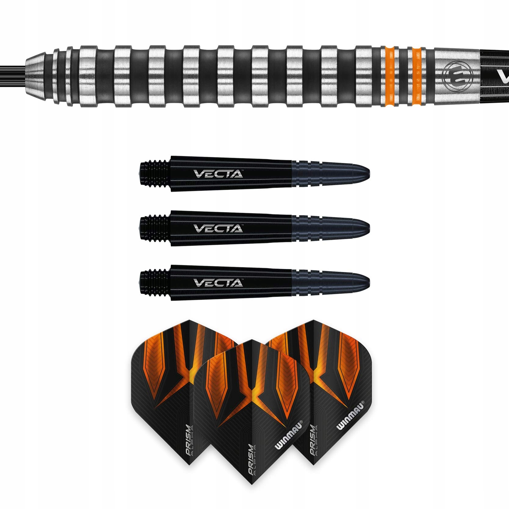 WINMAU Fury 22g Rzutki Wolframowe Steeltip z Lotkami i Shaftami — miniatura 3