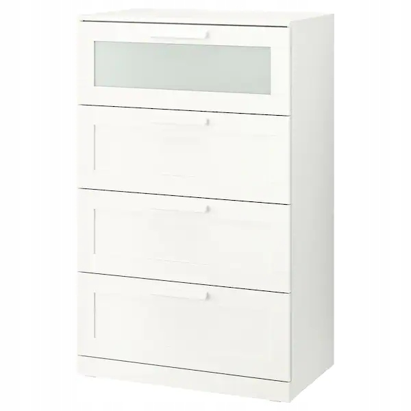 

Ikea Brimnes Komoda 4 szuflady biały szkło 78x124