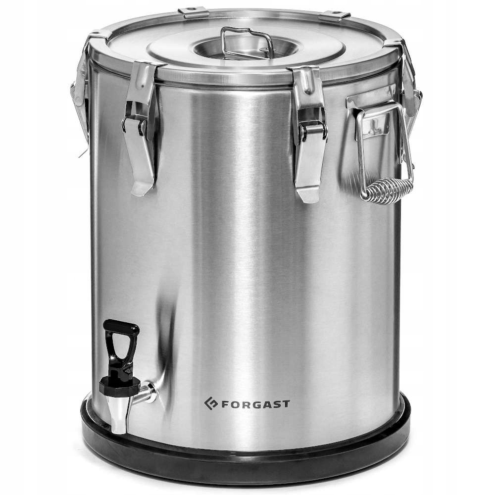 СТАЛЕВИЙ ТРАНСПОРТНИЙ ТЕРМОС З КРАНОМ 25 Л FORGAST FG05925
