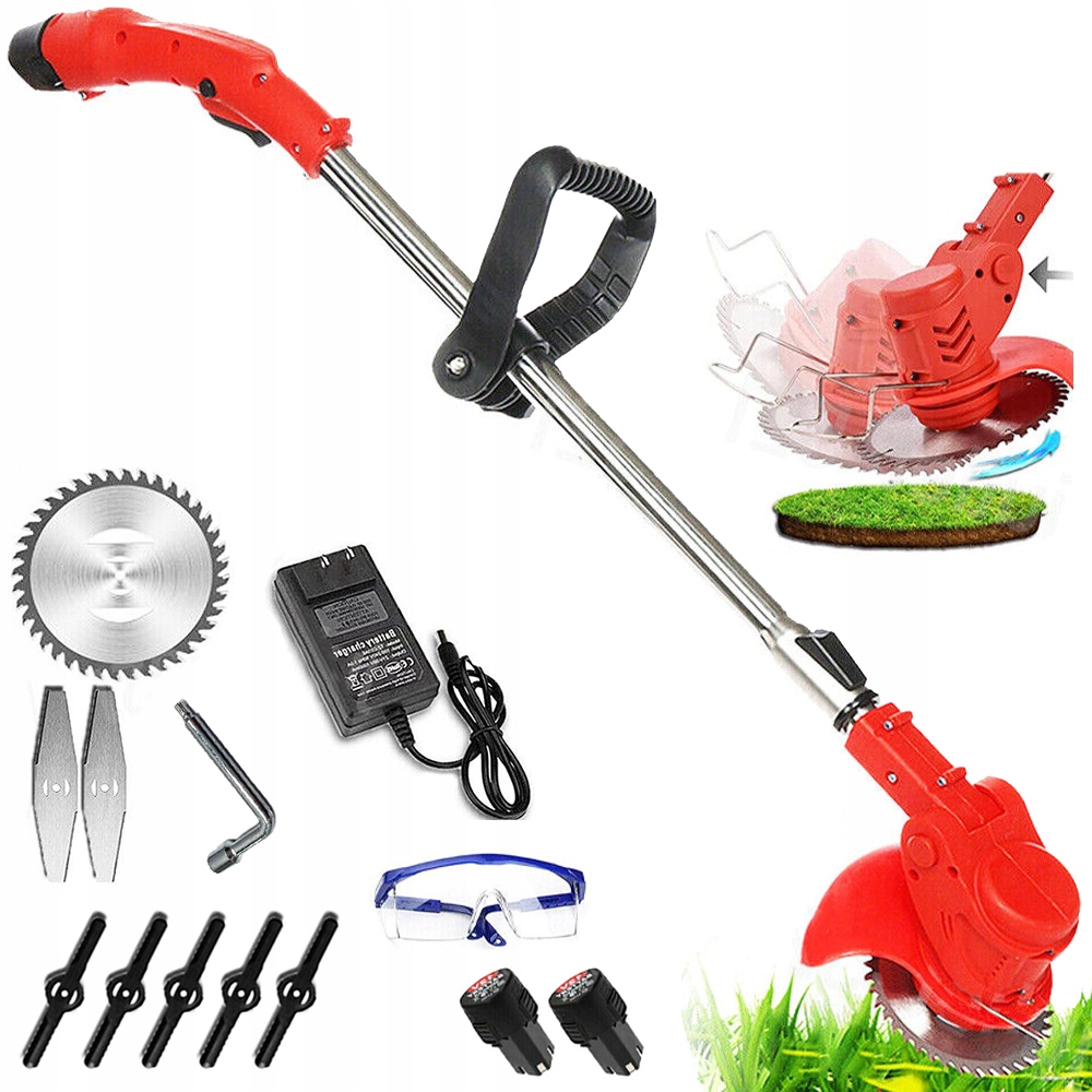 Elektrický Zastřihávač Trávy Sekačka Na Trávu Těžký Provoz Stroj Na Sečení Trávy Červený