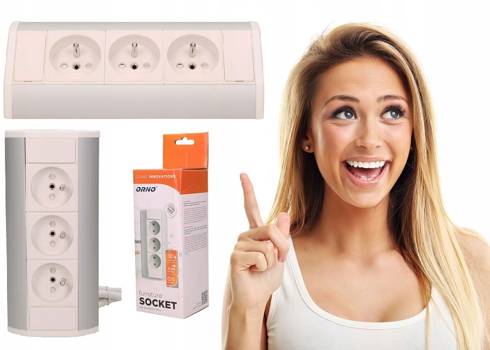 Rohová Podskříňková Nábytková Zásuvka 230V