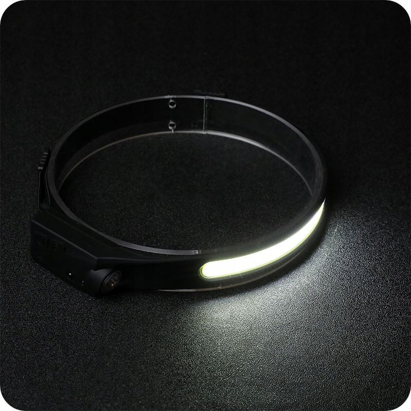 LATARKA CZOŁOWA LED USB CZOŁÓWKA WODOODPORNA MOCNA Kolor dominujący czarny