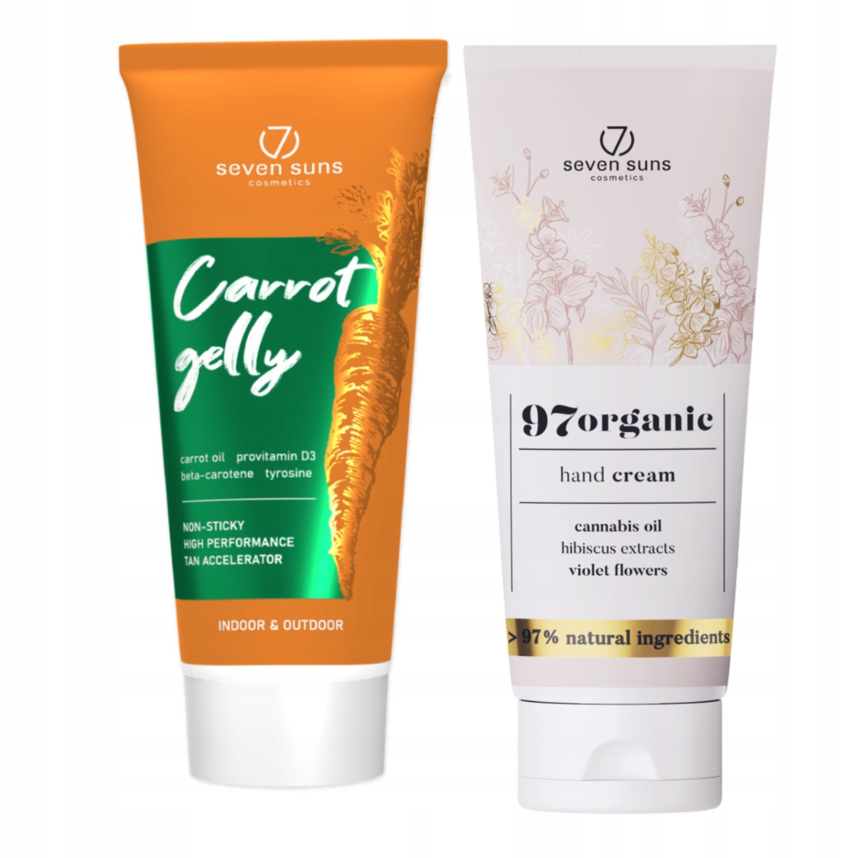 7suns Carrot Gelly urychlovač opalování 200 Ml krém na ruce 75 Ml Bonus
