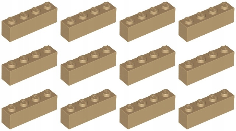 

Lego 3010 Klocek 1x4 piaskowy ciemny (20g) 12 szt.