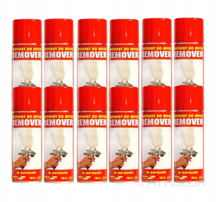 12 x Prípravok na umývanie pištolí na odstraňovanie laku Remover sprey 400 ml