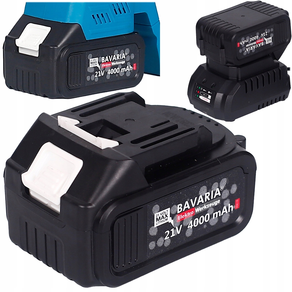Akumulátor Lithium-iontový 4Ah 4000 mAh 21V Baterie Pro Elektrické Nářadí Bavaria