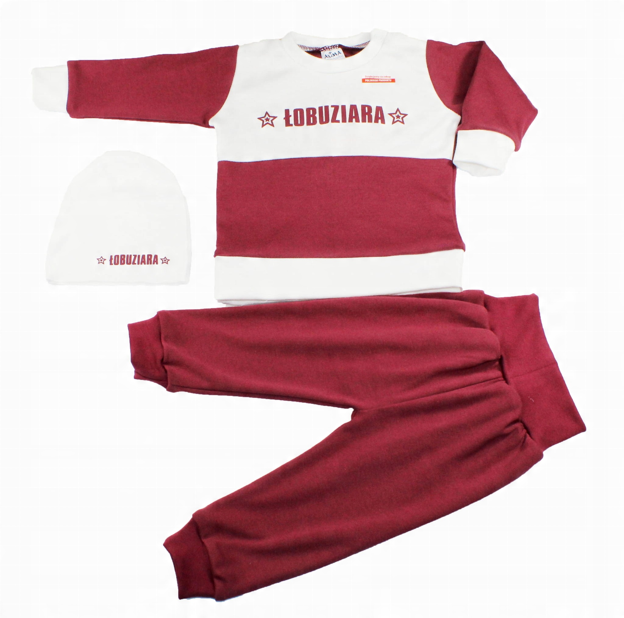 

Dres Łobuziara Komplet Bluza Spodnie Czapka r. 74