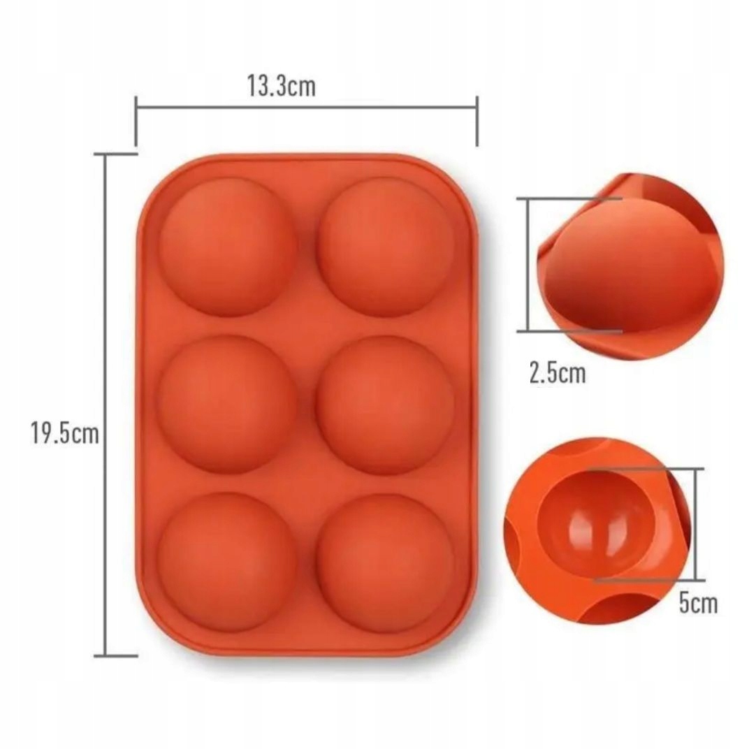 FOREMKA FORMA SILIKONOWA DO PIECZENIA PÓŁKULE 5 cm KULA 541 Kod producenta OMG_FORMA_353