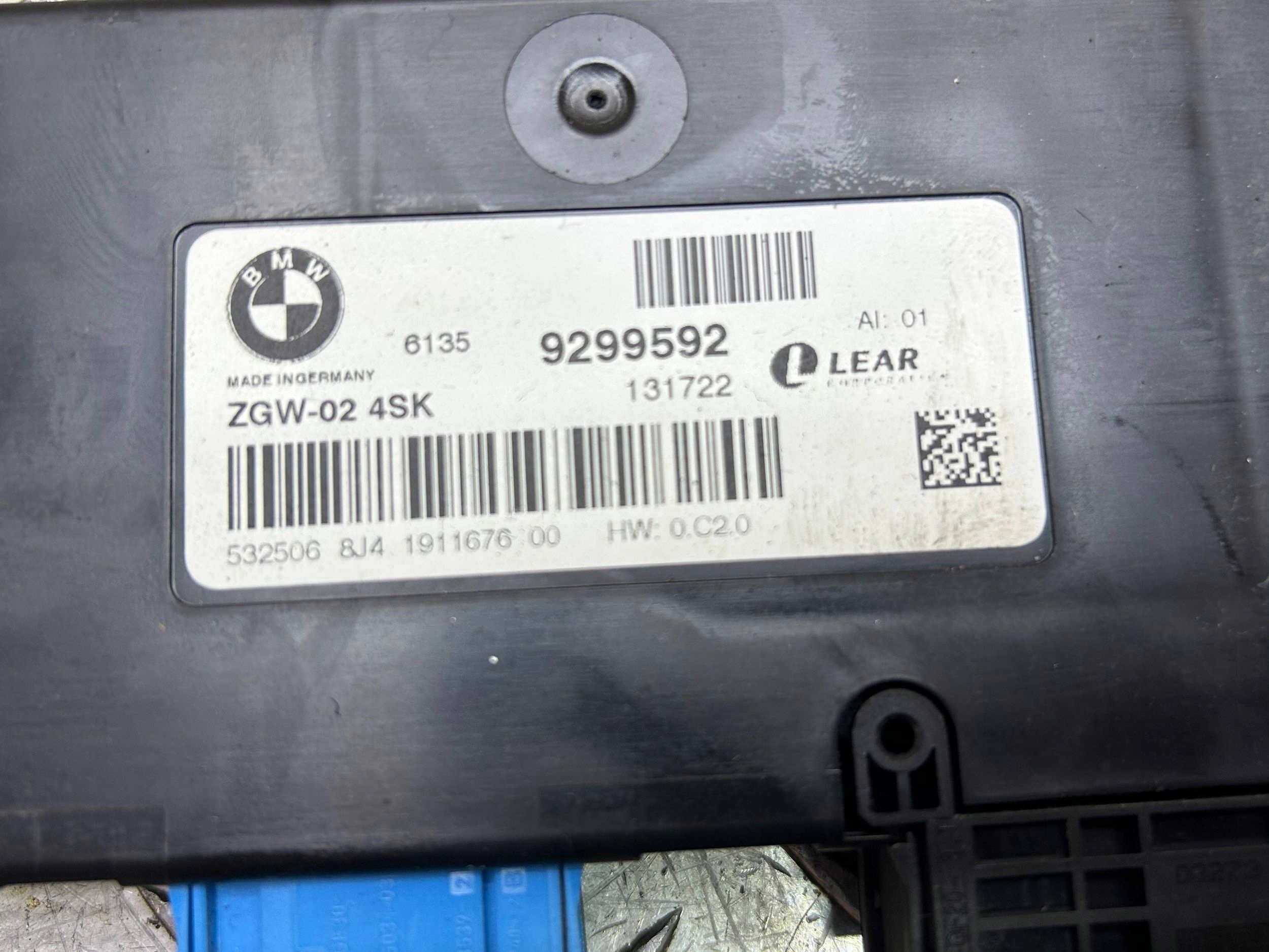 module / control unit ZGW BMW 5 F10 F11 2013 9299592