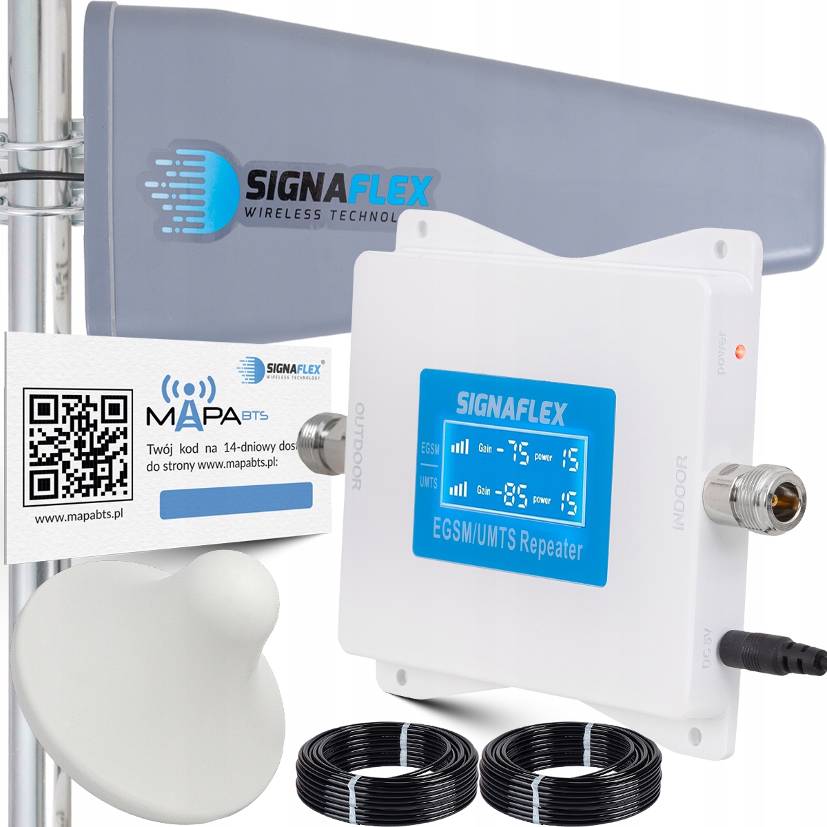 Sada Zosilňovačov Dosahu Internetového Signálu Telefonu Gsm 2G 3G Antény 10 m