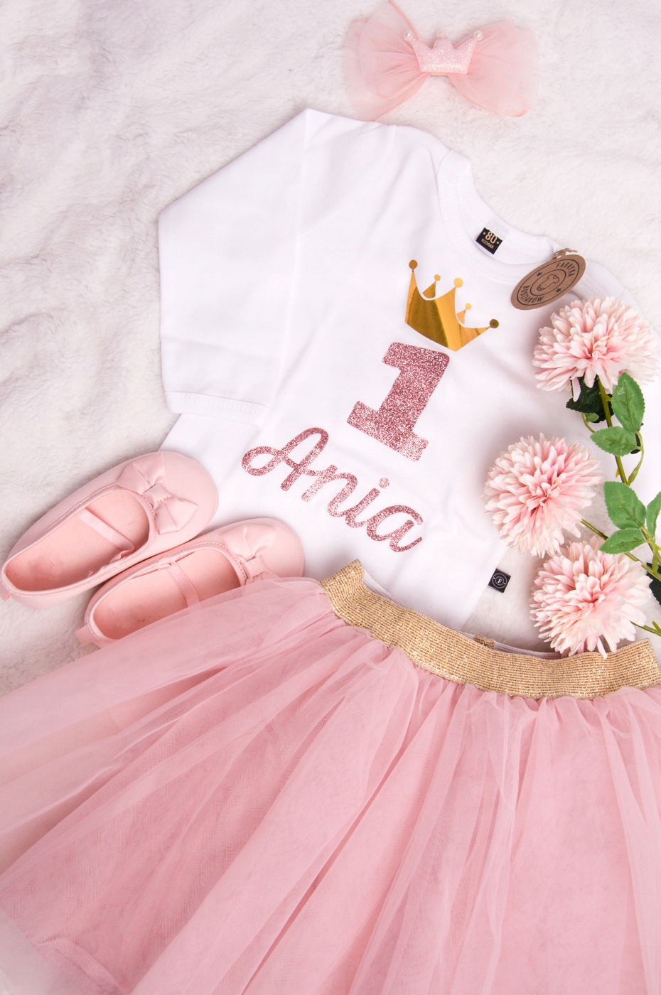 Body niemowlęce ROCZEK dziewczynki + imię rozm. 92 Marka Fabryka Bodziaków