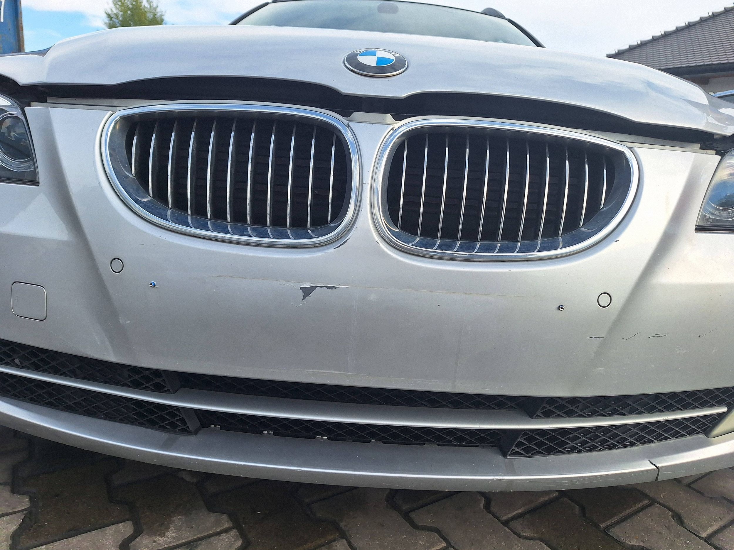 BMW 5 E60 E61 LCI bumper front PDC XENON 354/7 354 TITANSILBER METALLIC