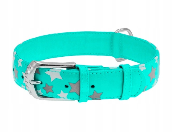 Levně Waudog Collar Obojek pro psa kožený 35MM 46-60CM Reflexní