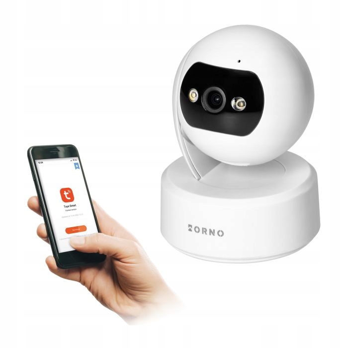 Vnitřní otočná kamera 4MP, Wi-Fi, paměť, interkom Orno