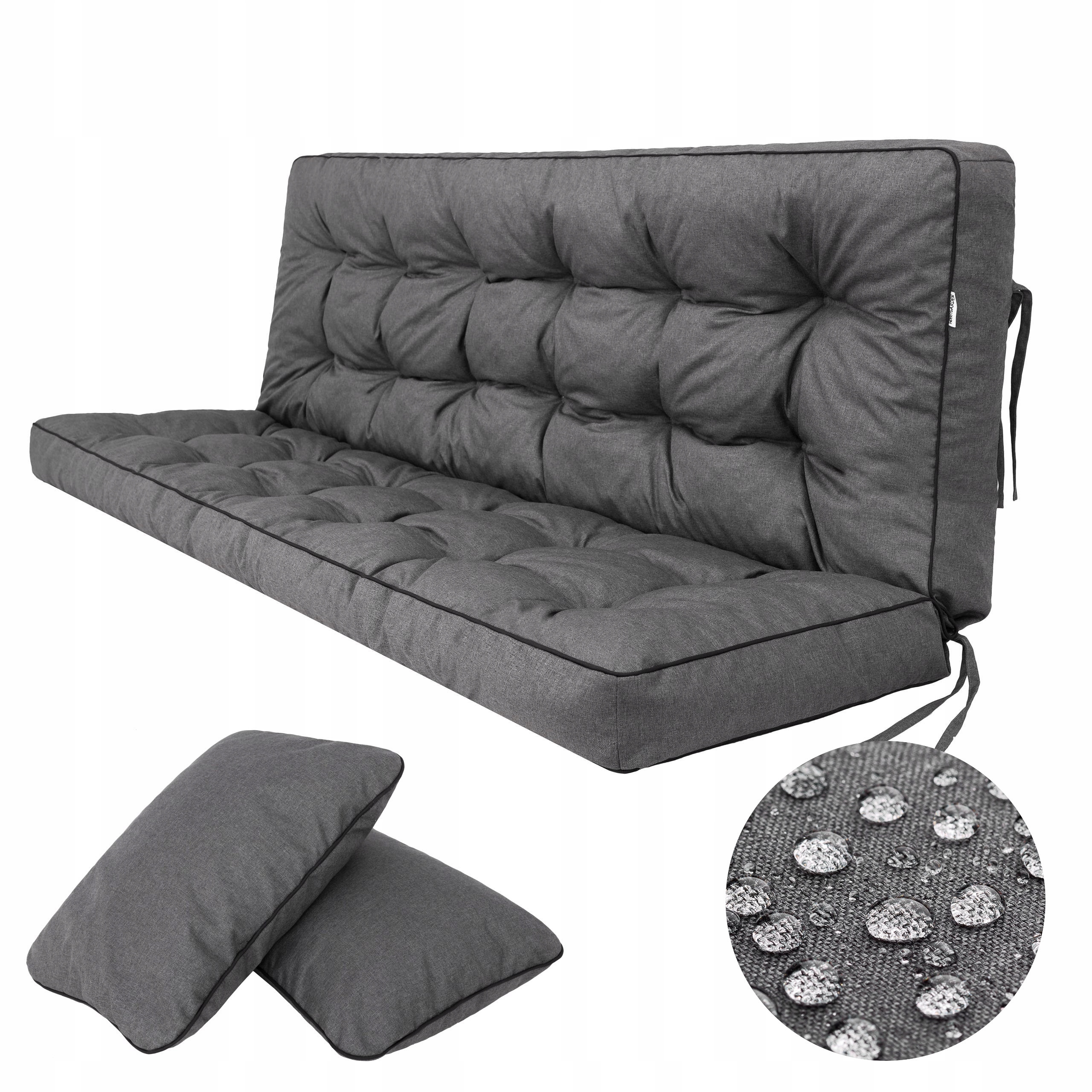 Vankúš na hojdačku Vankúš na záhradnú lavičku Vodotesný 180 cm 2 vankúše