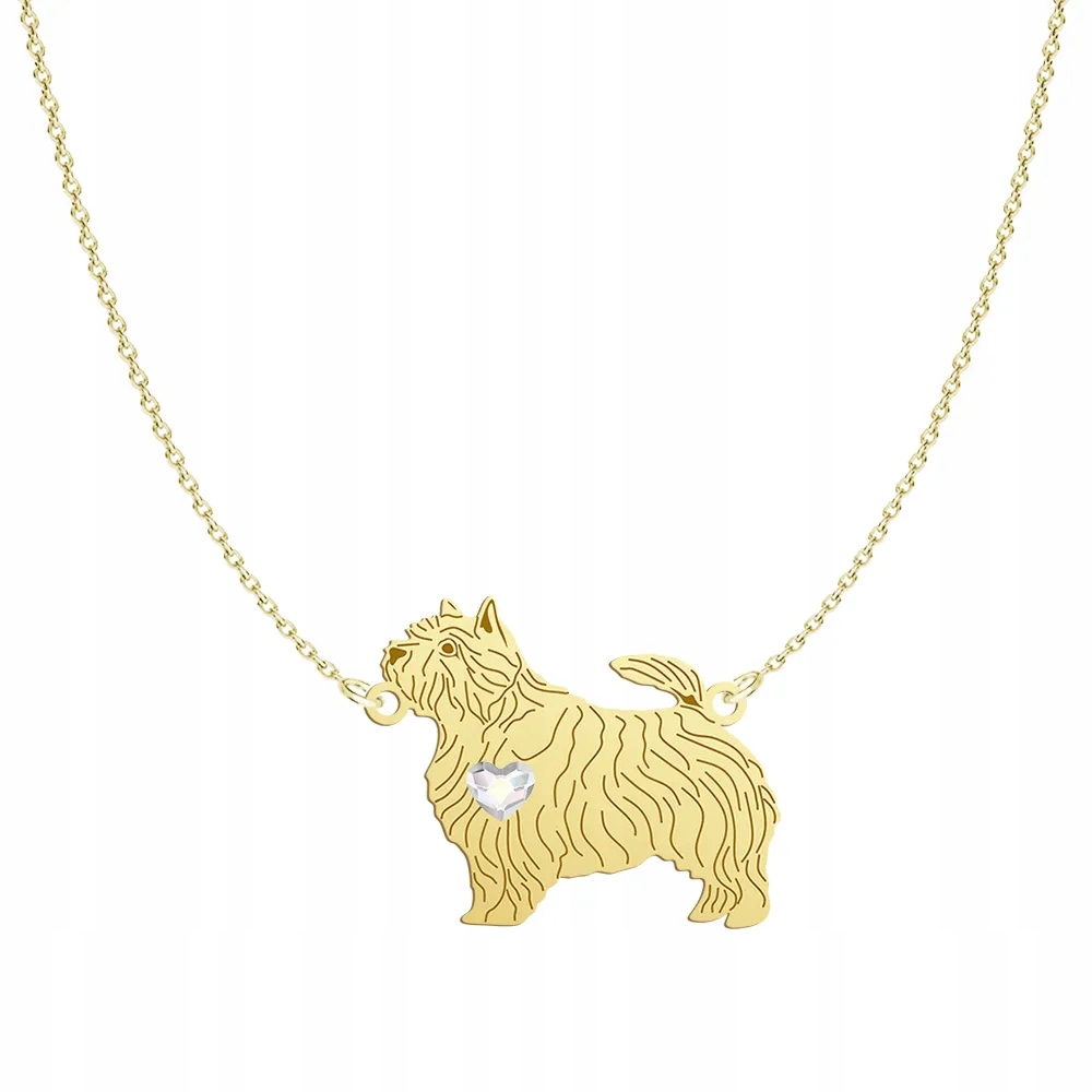 Náhrdelník Zlato 925 s norským teriérem Dárek Řetízek Žena Gravírování