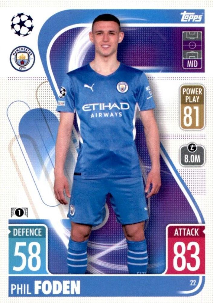 Match Attax 2021/22 22 Phil Foden Topps