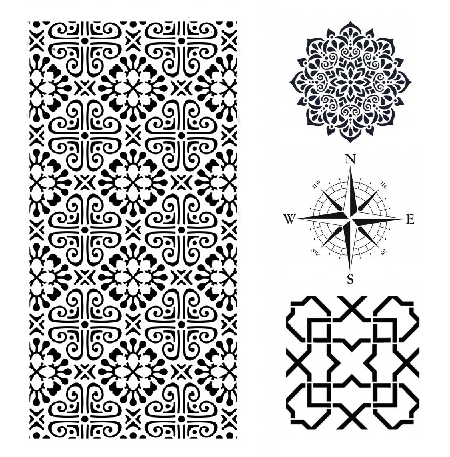 Malířská šablona na omítky 92 cm Architektonický beton Omítka