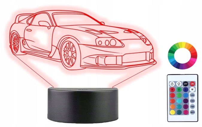 

Lampka Nocna 3D Led Toyota Supra Grawer