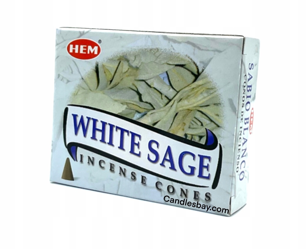 Kadzidełka stożkowe BIAŁA SZAŁWIA HEM 10szt stożki
