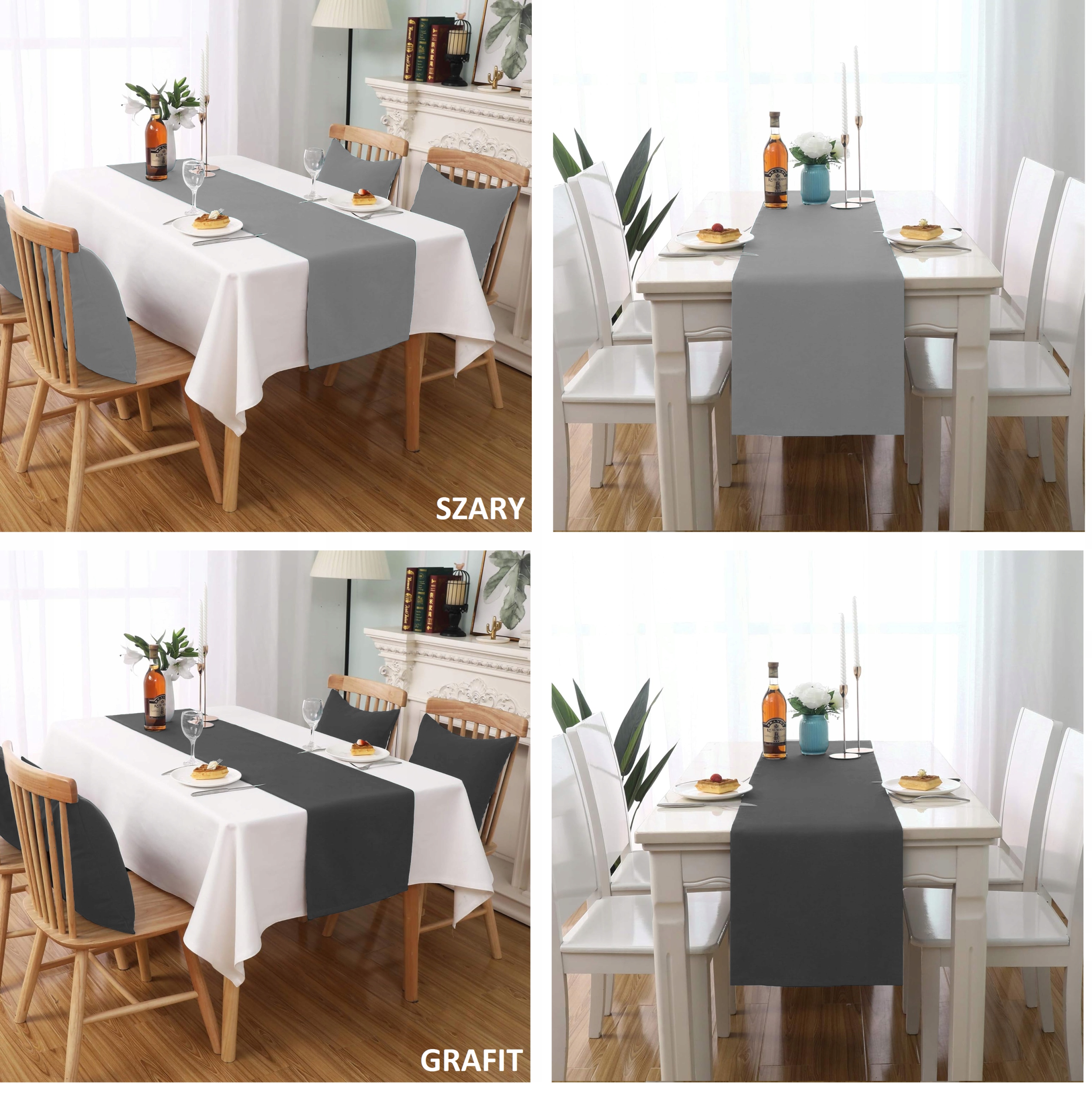 BIEŻNIK OBRUS GŁADKI NA STÓŁ 40x180 PRACTICAL MATOWY WYBÓR KOLORÓW Długość 180 cm