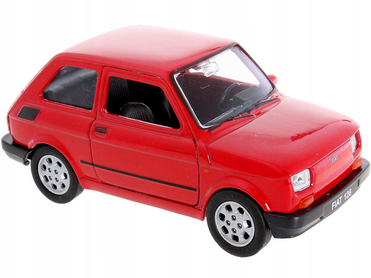 Auto samochód Fiat 126p metalowy Maluch WELLY model czerwony Marka Welly