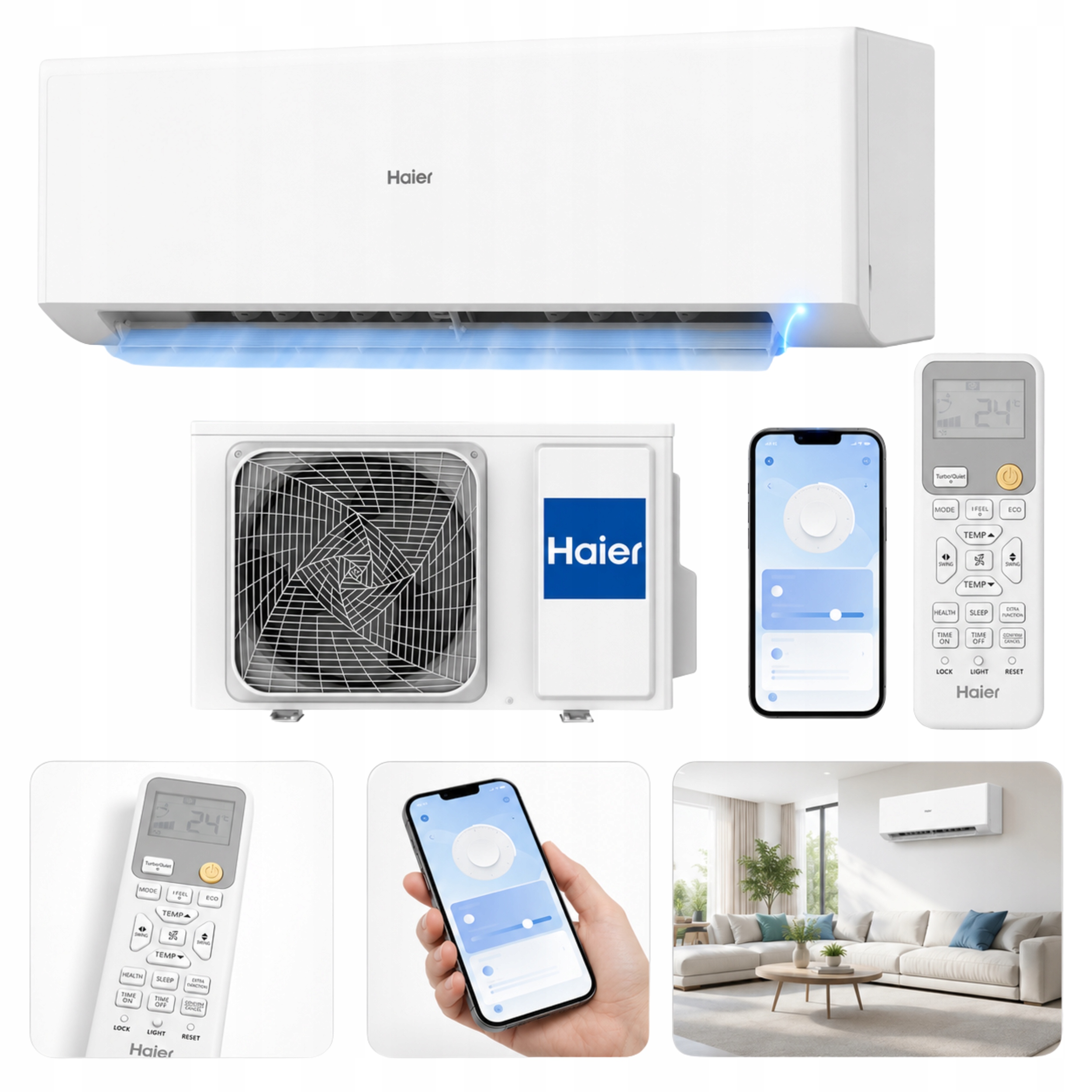 Klimatyzator Haier Revive Plus 5kW Split z Wi-Fi R32 Self Clean Cichy