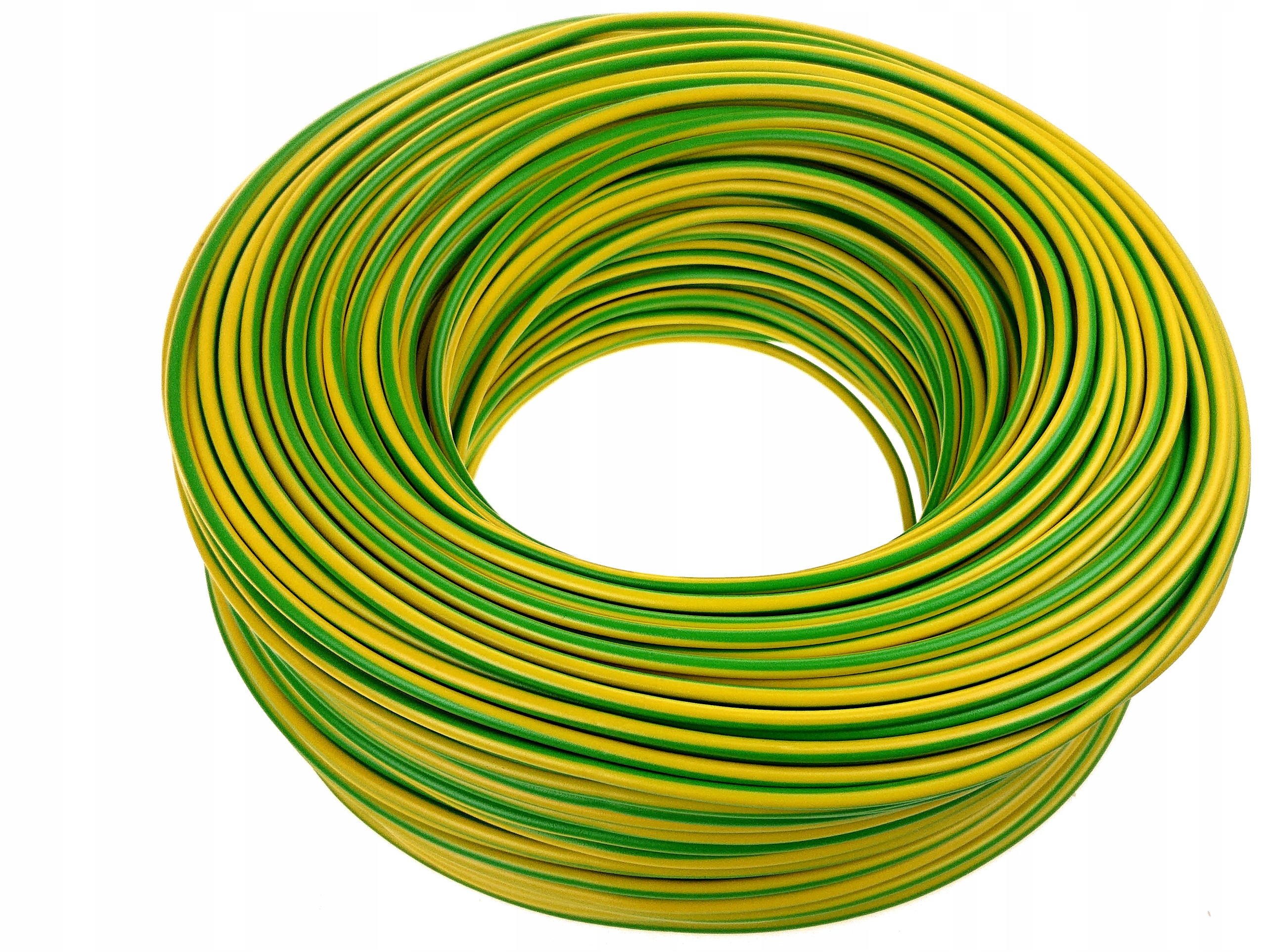 Przewód linka kabel jednożyłowy Lgy 2,5mm 2,5mm2 żółto-zielony 1x2,5 100m