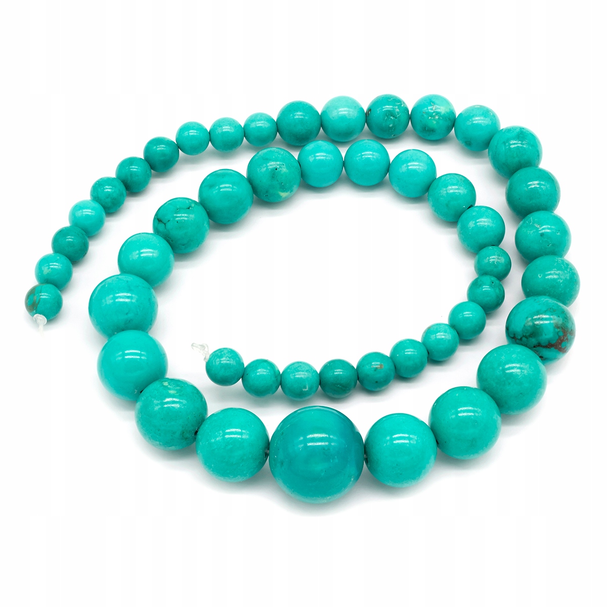 Korálky Howlit Přírodní Termobarvené Tyrkysová, 8-19.5mm, 42ks/45cm/nit