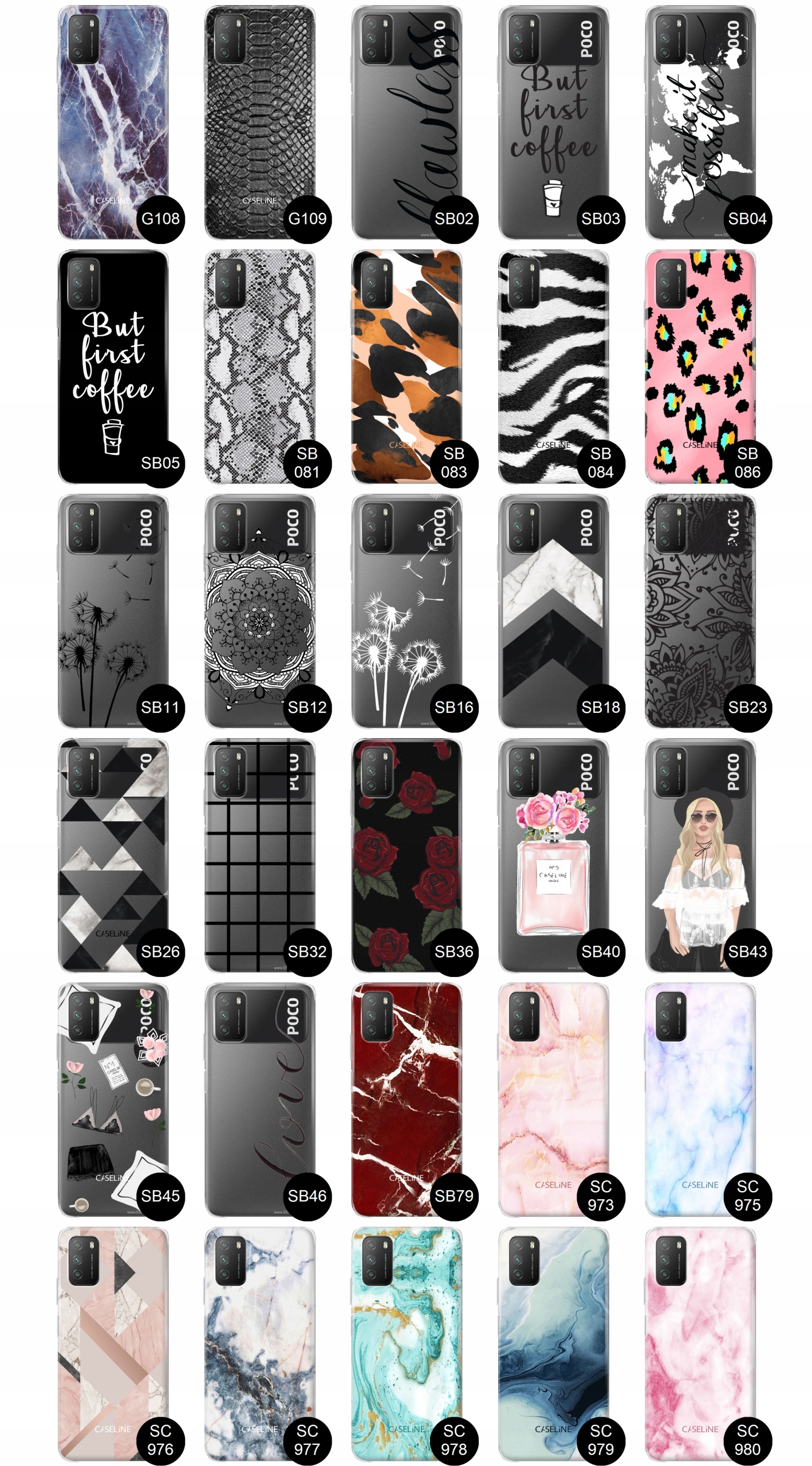 Etui do Xiaomi Poco M3 Pro case guma wzory