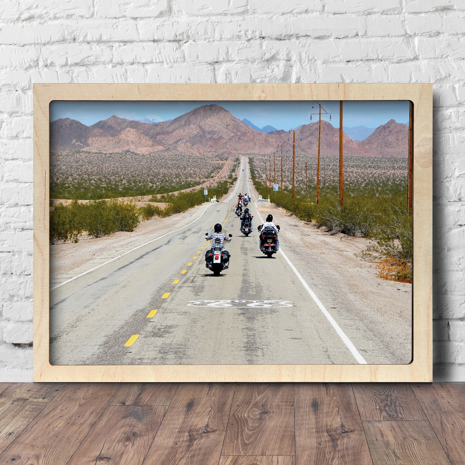 Foto obraz do obývacího pokoje Route 66 motorky hory 75x55