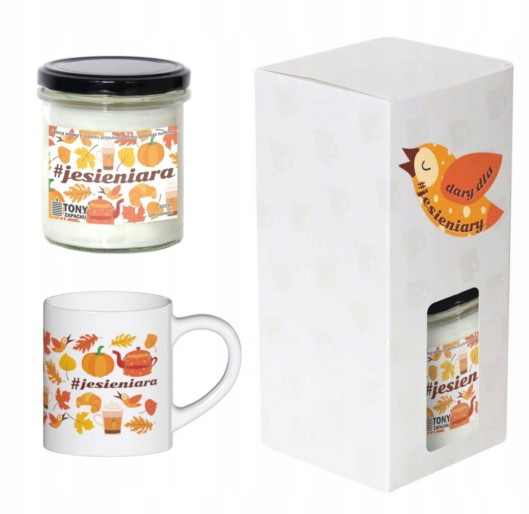 Podzimní dárková sada Dary Pro #podzimníky vonná svíčka hrnek